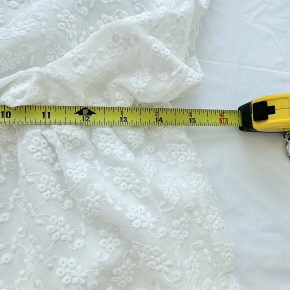 Ali & Jay Romper Lace Short White Boho Festival Bridesmaid Party Lined Medium - Picture 13 of 16